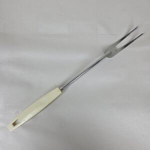 Vtg Ekco Two Prong Meat Carving Fork Nylon Plastic Handle
